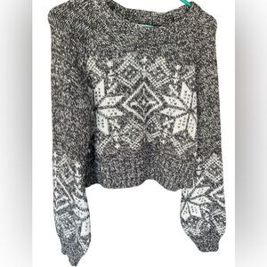 Funky Winter Snowflake Ruby Moon Sweater Size Medium